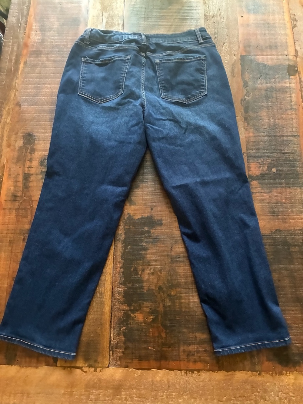 Time and Tru Dark Blue Straight Denim Jeans 16P - Picture 2 of 3